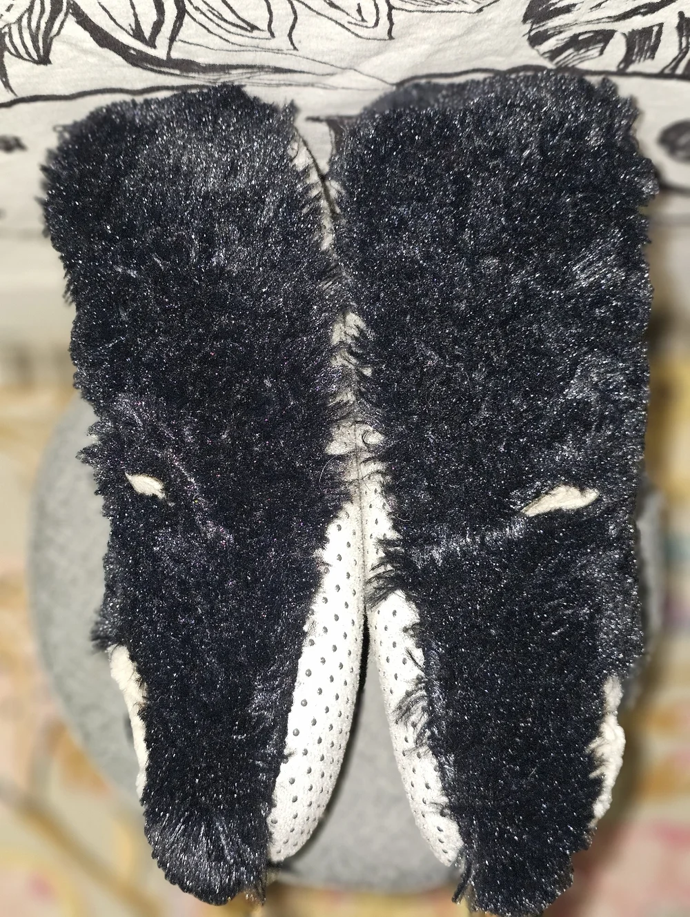Lazy One Bear Critter Slippers - Black Kid's Medium 13-3